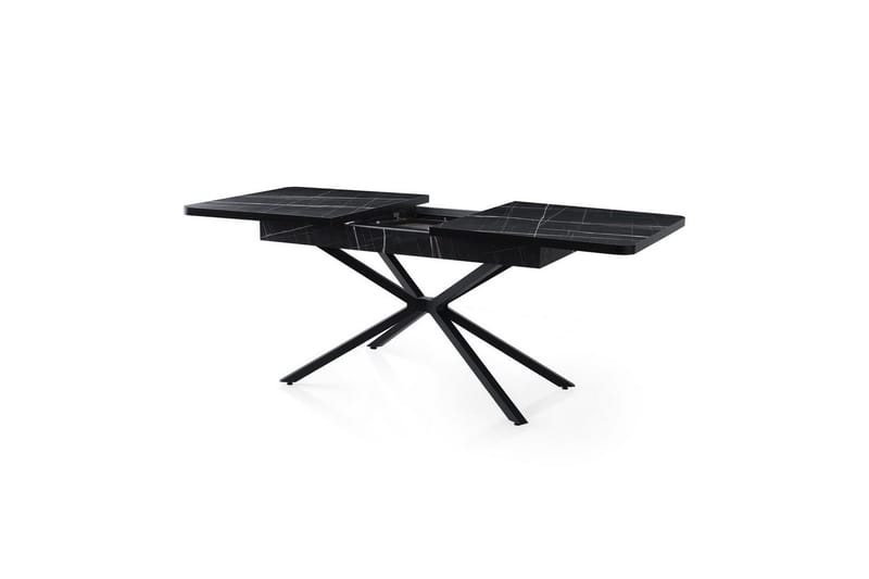 Cassel Ruokapöytä 160 cm Suorakulmainen - Musta/Valkoinen - Huonekalut - Pöytä & ruokailuryhmä - Ruokapöydät & keittiön pöydät