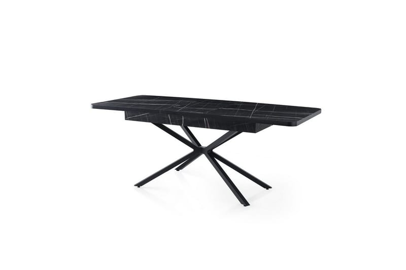 Cassel Ruokapöytä 160 cm Suorakulmainen - Musta/Valkoinen - Huonekalut - Pöytä & ruokailuryhmä - Ruokapöydät & keittiön pöydät