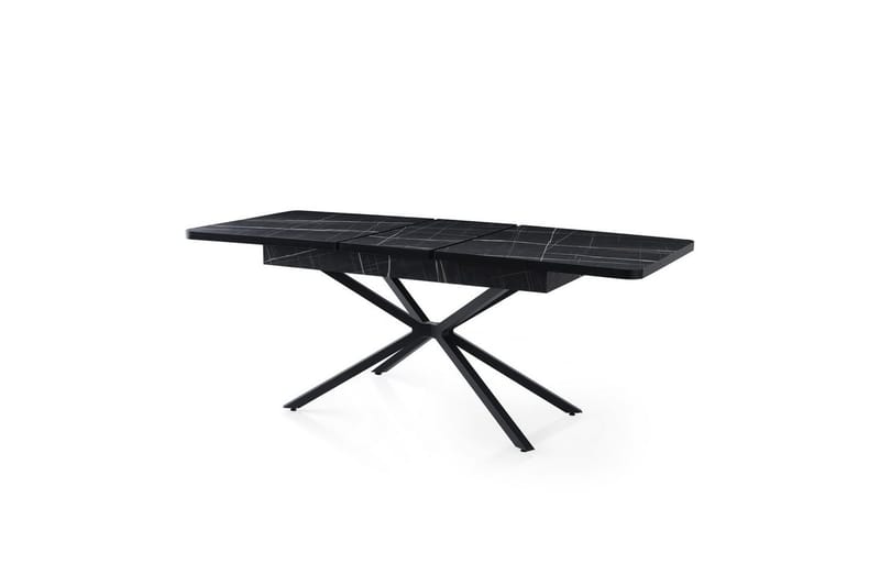 Cassel Ruokapöytä 160 cm Suorakulmainen, Musta/Valkoinen