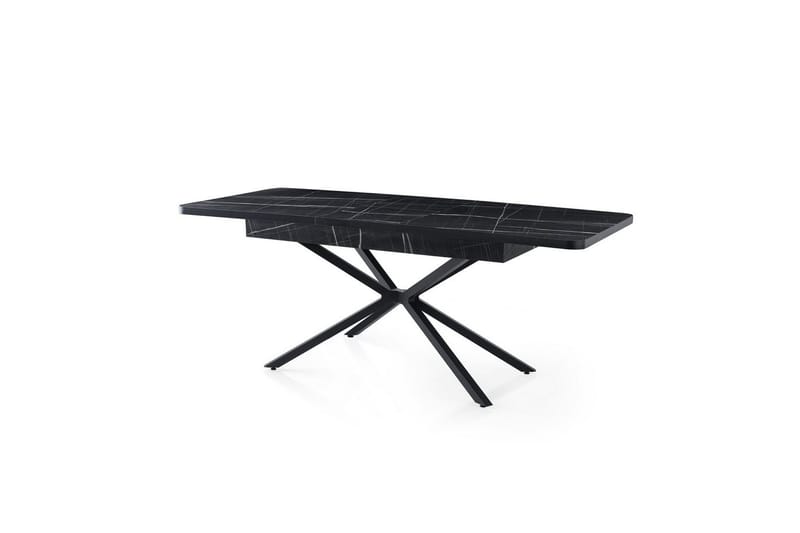 Cassel Ruokapöytä 160 cm Suorakulmainen - Musta/Valkoinen - Huonekalut - Pöytä & ruokailuryhmä - Ruokapöydät & keittiön pöydät