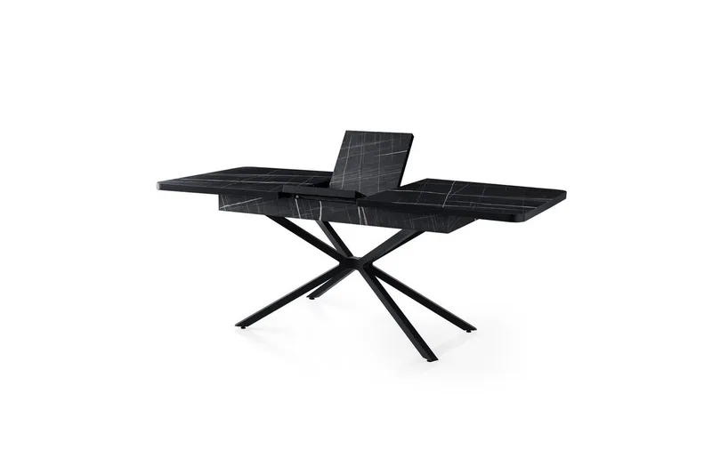 Cassel Ruokapöytä 160 cm Suorakulmainen - Musta/Valkoinen - Huonekalut - Pöytä & ruokailuryhmä - Ruokapöydät & keittiön pöydät