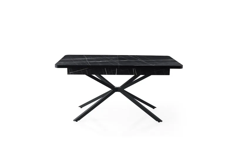 Cassel Ruokapöytä 160 cm Suorakulmainen - Musta/Valkoinen - Huonekalut - Pöytä & ruokailuryhmä - Ruokapöydät & keittiön pöydät