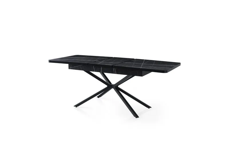 Cassel Ruokapöytä 160 cm Suorakulmainen - Musta/Valkoinen - Huonekalut - Pöytä & ruokailuryhmä - Ruokapöydät & keittiön pöydät