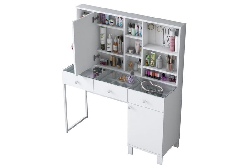 Ceris Kampauspöytä 120 cm - Valkoinen - Huonekalut - Pöytä & ruokailuryhmä - Meikki- & kampauspöydät