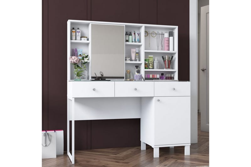 Ceris Kampauspöytä 120 cm - Valkoinen - Huonekalut - Pöytä & ruokailuryhmä - Meikki- & kampauspöydät