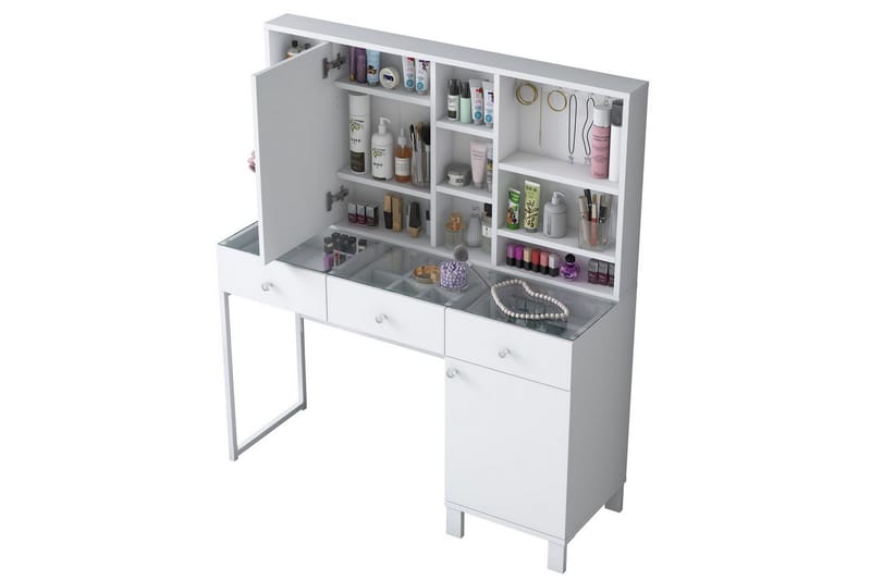 Ceris Kampauspöytä 120 cm - Valkoinen - Huonekalut - Pöytä & ruokailuryhmä - Meikki- & kampauspöydät