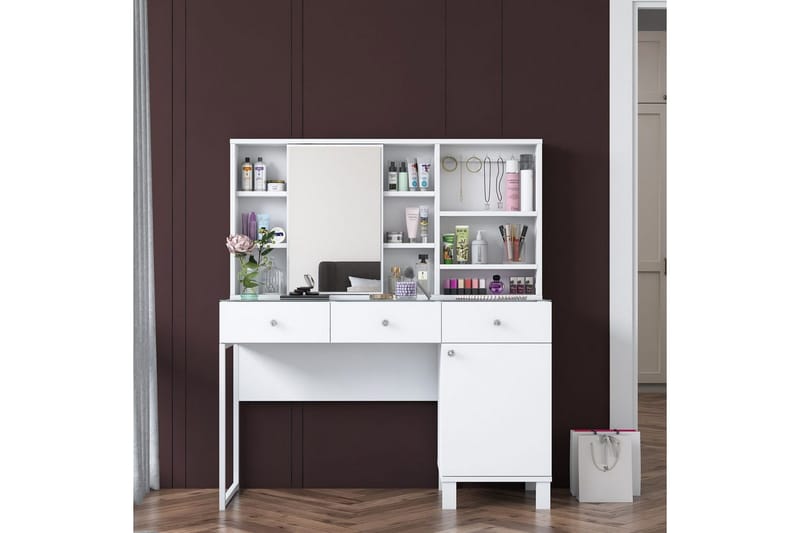 Ceris Kampauspöytä 120 cm - Valkoinen - Huonekalut - Pöytä & ruokailuryhmä - Meikki- & kampauspöydät