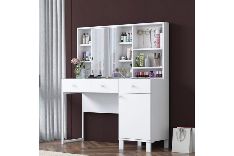 Ceris Kampauspöytä 120 cm - Valkoinen - Huonekalut - Pöytä & ruokailuryhmä - Meikki- & kampauspöydät