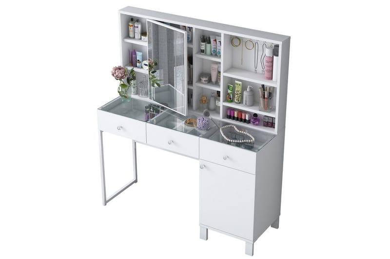 Ceris Kampauspöytä 120 cm - Valkoinen - Huonekalut - Pöytä & ruokailuryhmä - Meikki- & kampauspöydät