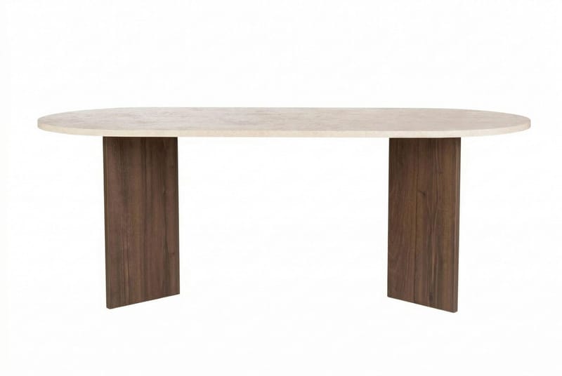 Ceylin ruokapöytä 200x75x90 cm - Travertine Walnut - Huonekalut - Pöytä & ruokailuryhmä - Ruokapöydät & keittiön pöydät