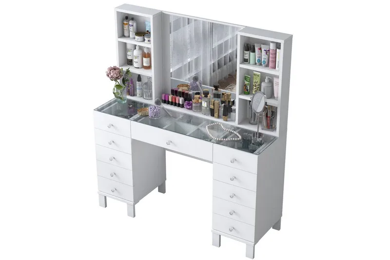 Ceylon Kampauspöytä 120 cm - Valkoinen - Huonekalut - Pöytä & ruokailuryhmä - Meikki- & kampauspöydät