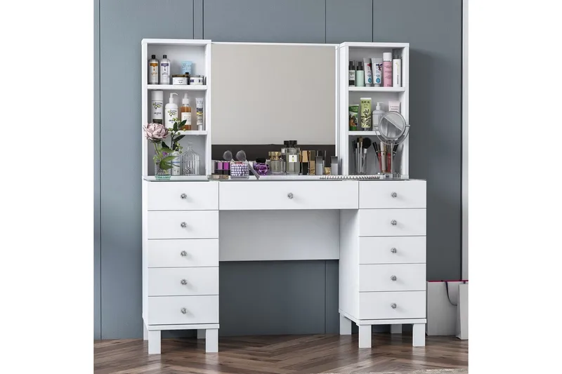 Ceylon Kampauspöytä 120 cm - Valkoinen - Huonekalut - Pöytä & ruokailuryhmä - Meikki- & kampauspöydät