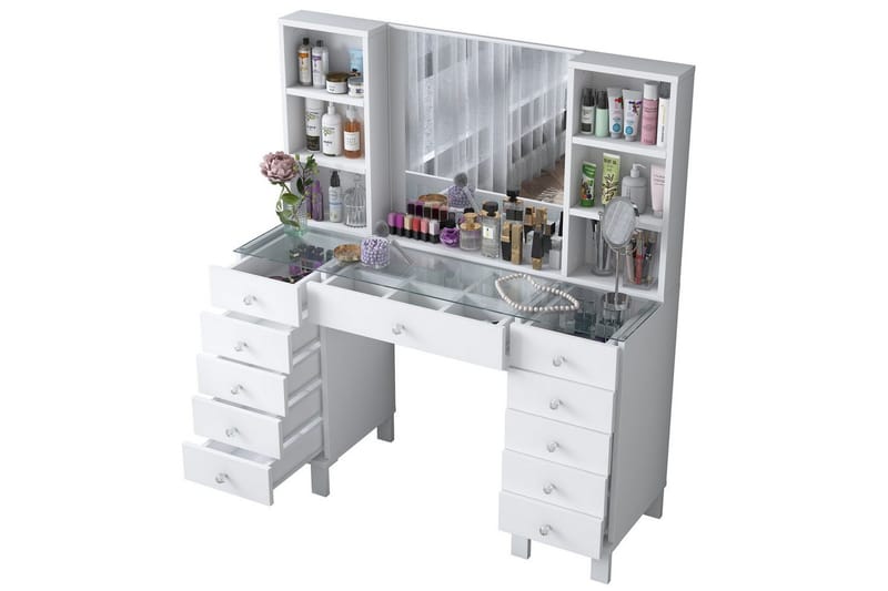 Ceylon Kampauspöytä 120 cm - Valkoinen - Huonekalut - Pöytä & ruokailuryhmä - Meikki- & kampauspöydät