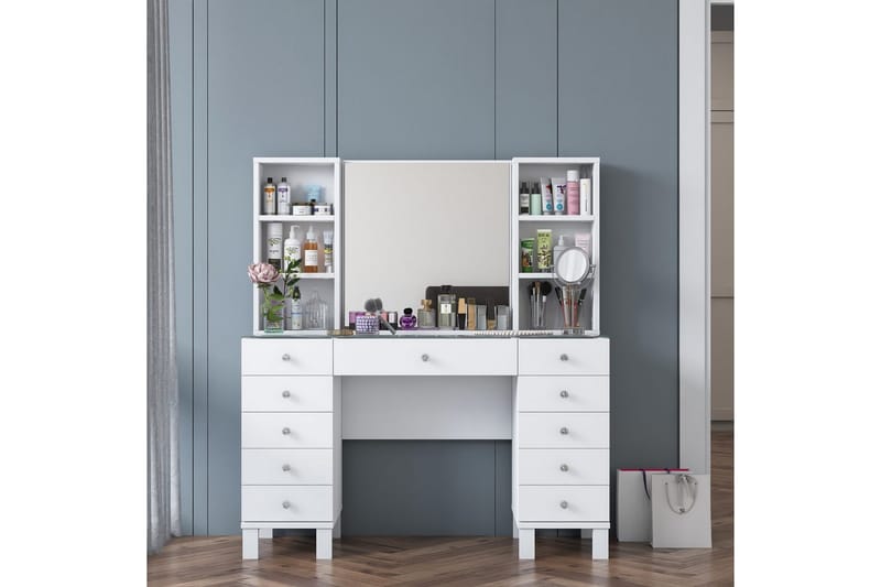 Ceylon Kampauspöytä 120 cm - Valkoinen - Huonekalut - Pöytä & ruokailuryhmä - Meikki- & kampauspöydät