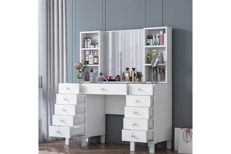 Ceylon Kampauspöytä 120 cm - Valkoinen - Huonekalut - Pöytä & ruokailuryhmä - Meikki- & kampauspöydät