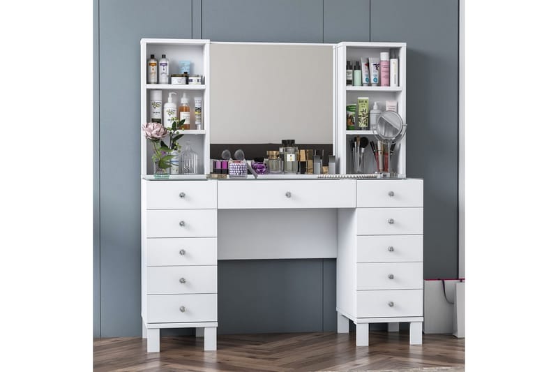 Ceylon Kampauspöytä 120 cm - Valkoinen - Huonekalut - Pöytä & ruokailuryhmä - Meikki- & kampauspöydät