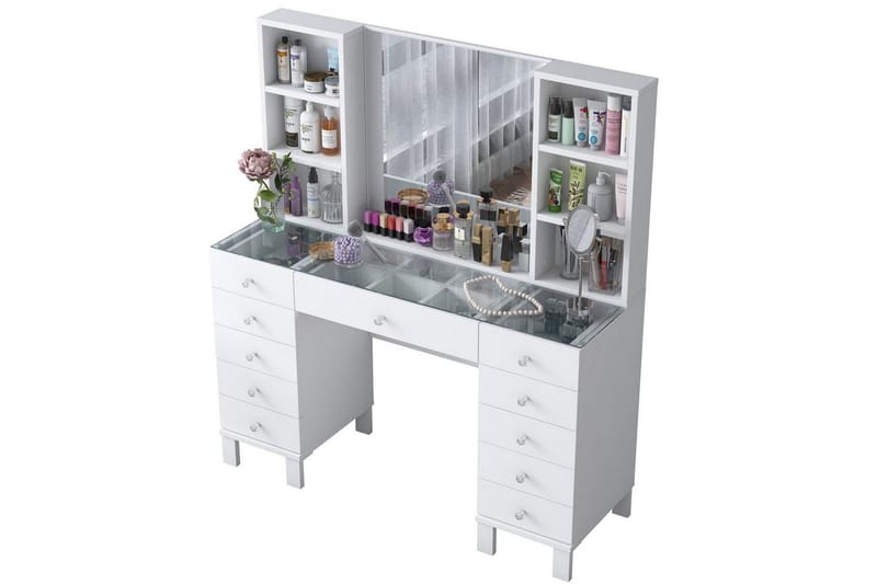 Ceylon Kampauspöytä 120 cm - Valkoinen - Huonekalut - Pöytä & ruokailuryhmä - Meikki- & kampauspöydät