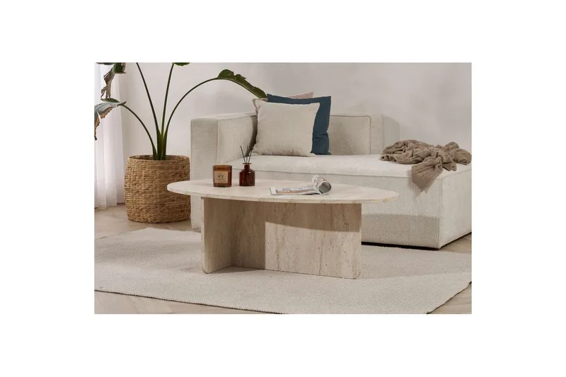 Ceyra Sohvapöytä 120 cm - Beige - Huonekalut - Pöytä & ruokailuryhmä - Sohvapöytä