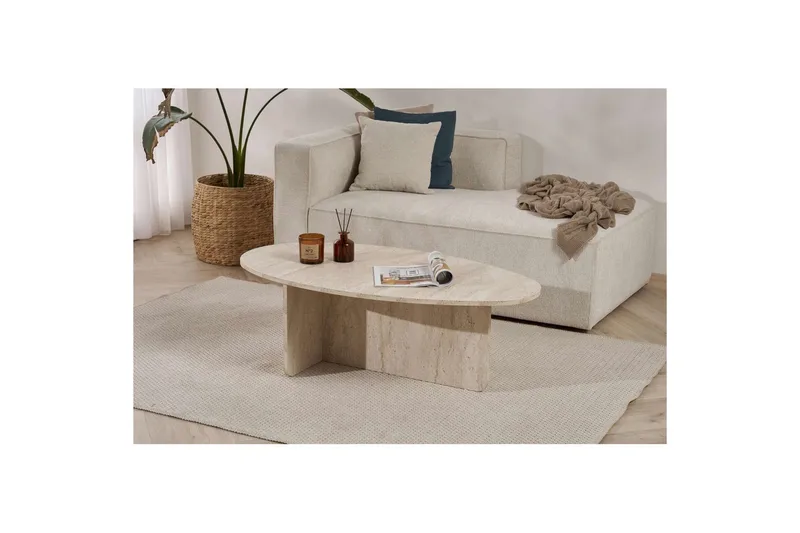 Ceyra Sohvapöytä 120 cm - Beige - Huonekalut - Pöytä & ruokailuryhmä - Sohvapöytä
