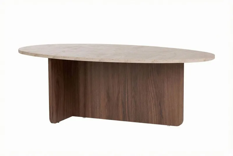 Ceyra sohvapöytä 120x40x65 cm, Travertine Walnut