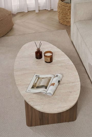 Ceyra sohvapöytä 120x40x65 cm - Travertine Walnut - Huonekalut - Pöytä & ruokailuryhmä - Sohvapöytä