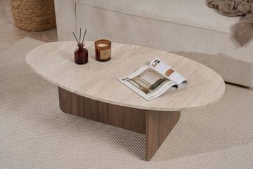 Ceyra sohvapöytä 120x40x65 cm - Travertine Walnut - Huonekalut - Pöytä & ruokailuryhmä - Sohvapöytä