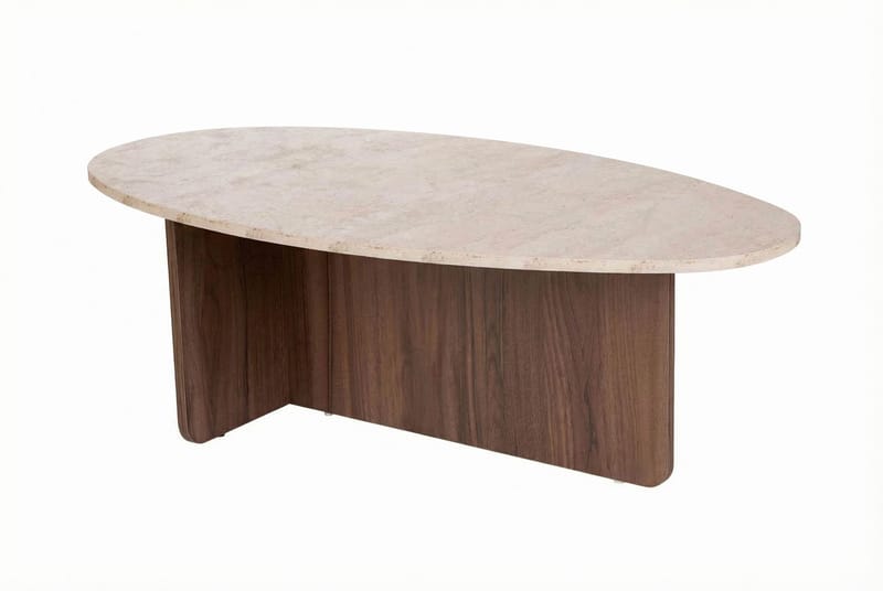 Ceyra sohvapöytä 120x40x65 cm - Travertine Walnut - Huonekalut - Pöytä & ruokailuryhmä - Sohvapöytä