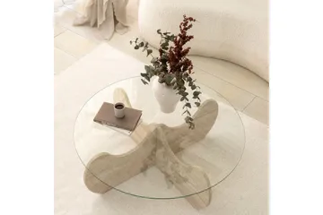 Chaino Sohvapöytä 90 cm - Beige - Huonekalut - Pöytä & ruokailuryhmä - Sohvapöytä