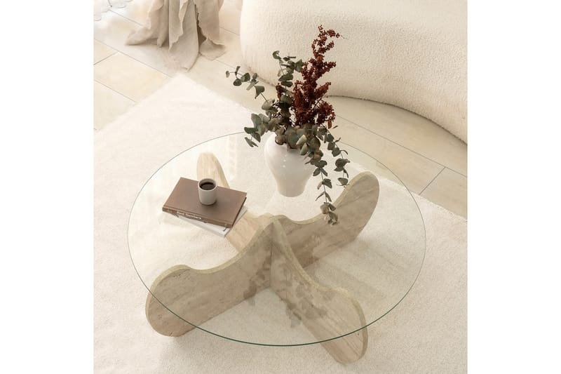 Chaino Sohvapöytä 90 cm - Beige - Huonekalut - Pöytä & ruokailuryhmä - Sohvapöytä