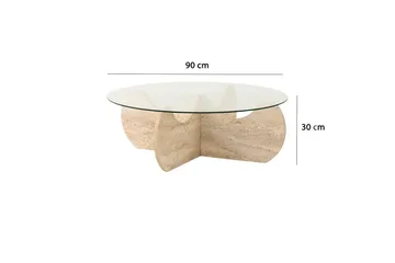 Chaino Sohvapöytä 90 cm - Beige - Huonekalut - Pöytä & ruokailuryhmä - Sohvapöytä