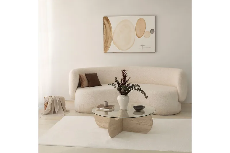 Chaino Sohvapöytä 90 cm - Beige - Huonekalut - Pöytä & ruokailuryhmä - Sohvapöytä