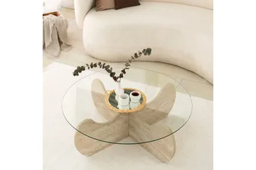 Chaino Sohvapöytä 90 cm - Beige - Huonekalut - Pöytä & ruokailuryhmä - Sohvapöytä