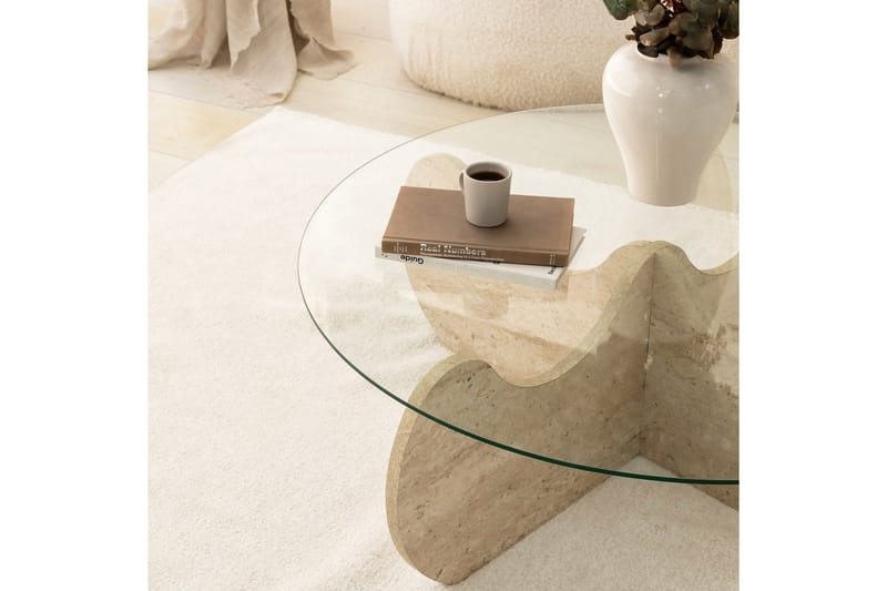 Chaino Sohvapöytä 90 cm - Beige - Huonekalut - Pöytä & ruokailuryhmä - Sohvapöytä