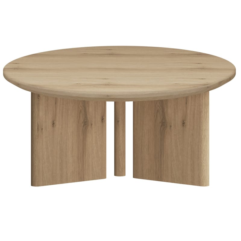 Chatham 80 cm pyöreä sohvapöytä tammi - Beige - Huonekalut - Pöytä & ruokailuryhmä - Sohvapöytä