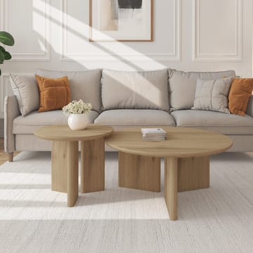 Chatham 80 cm pyöreä sohvapöytä tammi - Beige - Huonekalut - Pöytä & ruokailuryhmä - Sohvapöytä