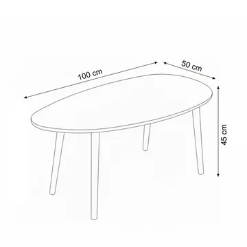 Childress sohvapöytä 100 cm - Huonekalut - Pöytä & ruokailuryhmä - Sohvapöytä
