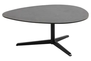 Cimino soikea sohvapöytä 100 cm keraaminen metallirunko - Tummanharmaa - Huonekalut - Pöytä & ruokailuryhmä - Sohvapöytä