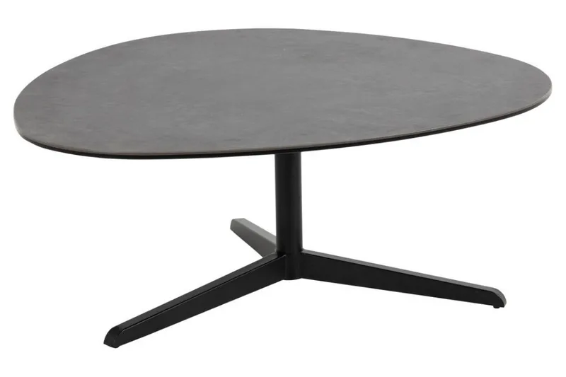 Cimino soikea sohvapöytä 100 cm keraaminen metallirunko, Tummanharmaa