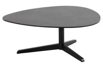 Cimino soikea sohvapöytä 84 cm keraaminen metallijalustalla - Tummanharmaa - Huonekalut - Pöytä & ruokailuryhmä - Sohvapöytä