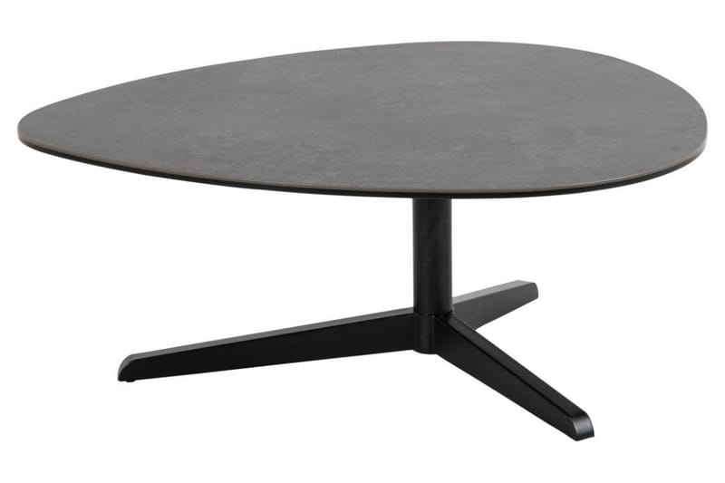 Cimino soikea sohvapöytä 84 cm keraaminen metallijalustalla - Tummanharmaa - Huonekalut - Pöytä & ruokailuryhmä - Sohvapöytä