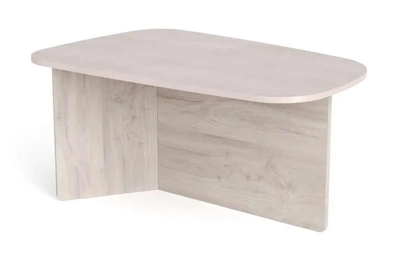 Coffee table Bark, Valkokuultokäsitelty tammi