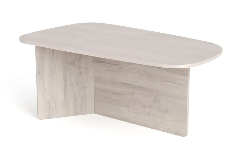 Coffee table Bark, Valkokuultokäsitelty tammi