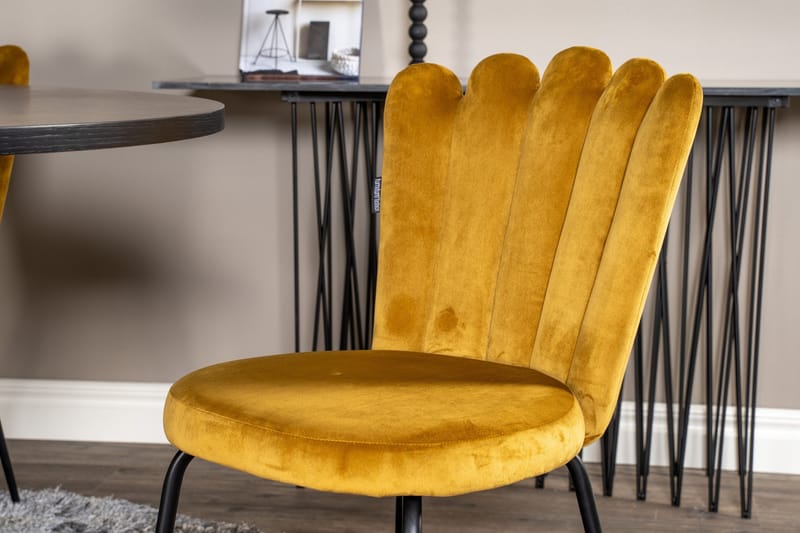 Copenhagen-ruokailuryhmä ja 4 Limhamn-ruokatuolia, keltainen - Furniture Fashion - Huonekalut - Pöytä & ruokailuryhmä - Ruokailuryhmä