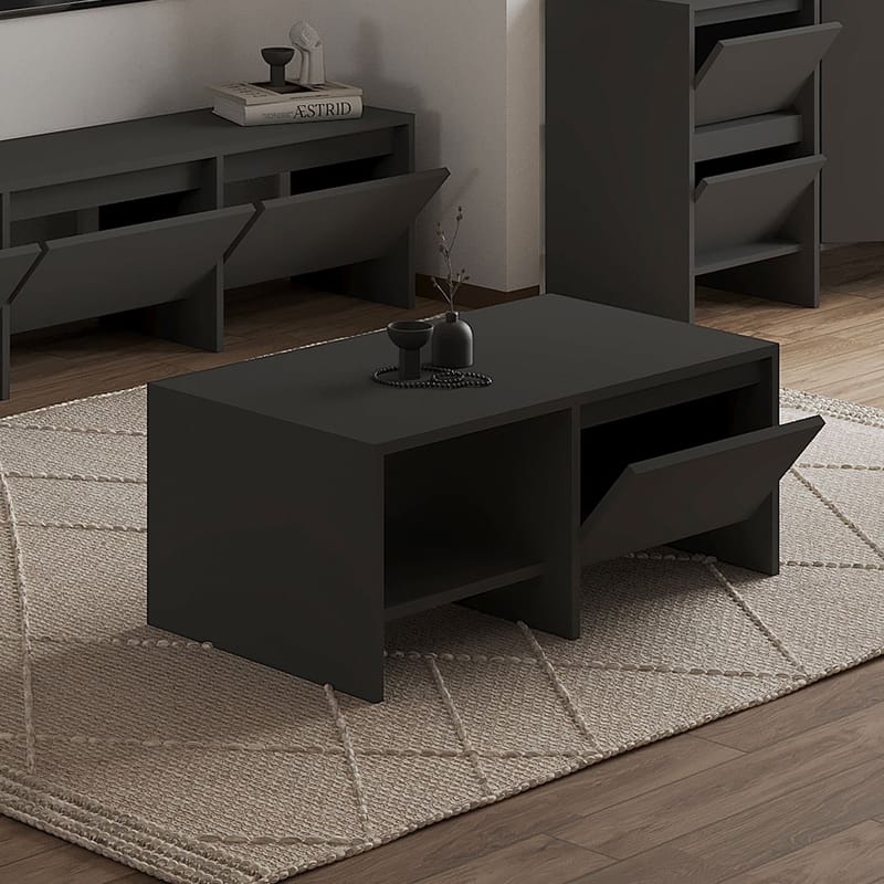 Crala sohvapöytä 90x35x45 cm - Antrasiitti - Huonekalut - Pöytä & ruokailuryhmä - Sohvapöytä