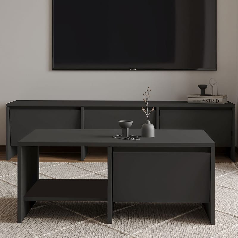 Crala sohvapöytä 90x35x45 cm - Antrasiitti - Huonekalut - Pöytä & ruokailuryhmä - Sohvapöytä