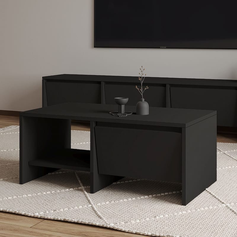 Crala sohvapöytä 90x35x45 cm - Musta - Huonekalut - Pöytä & ruokailuryhmä - Sohvapöytä