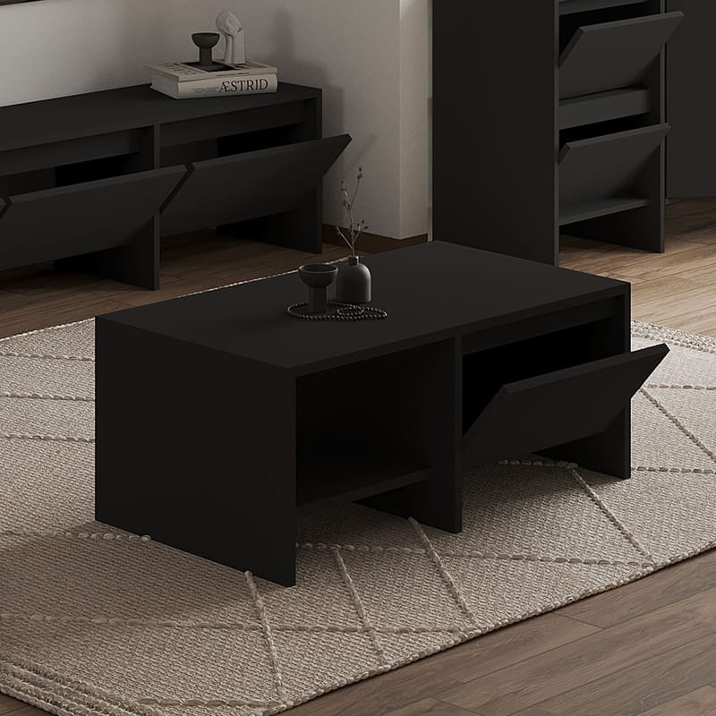 Crala sohvapöytä 90x35x45 cm - Musta - Huonekalut - Pöytä & ruokailuryhmä - Sohvapöytä