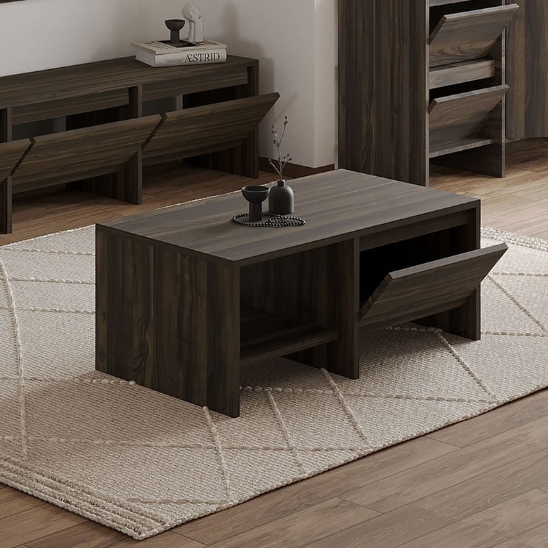 Crala sohvapöytä 90x35x45 cm - Walnut - Huonekalut - Pöytä & ruokailuryhmä - Sohvapöytä