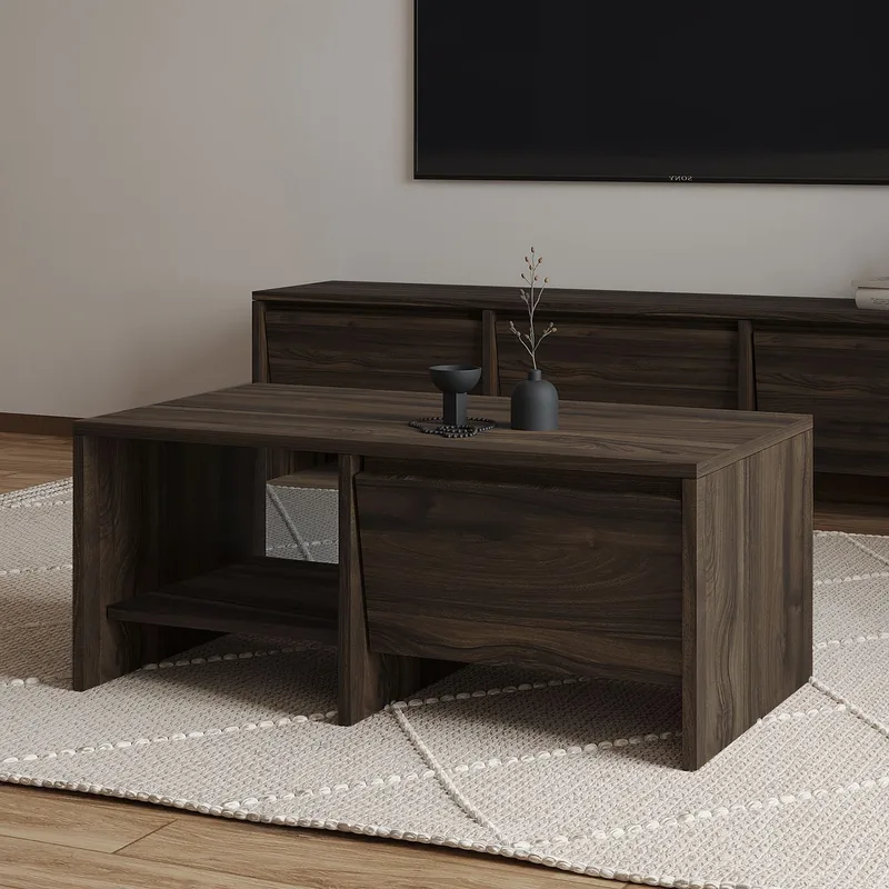 Crala sohvapöytä 90x35x45 cm - Walnut - Huonekalut - Pöytä & ruokailuryhmä - Sohvapöytä