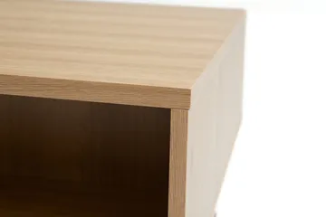 Cyndy 110 cm suorakulmainen sohvapöytä laatikoilla vaaleaa puuta - Beige - Huonekalut - Pöytä & ruokailuryhmä - Sohvapöytä
